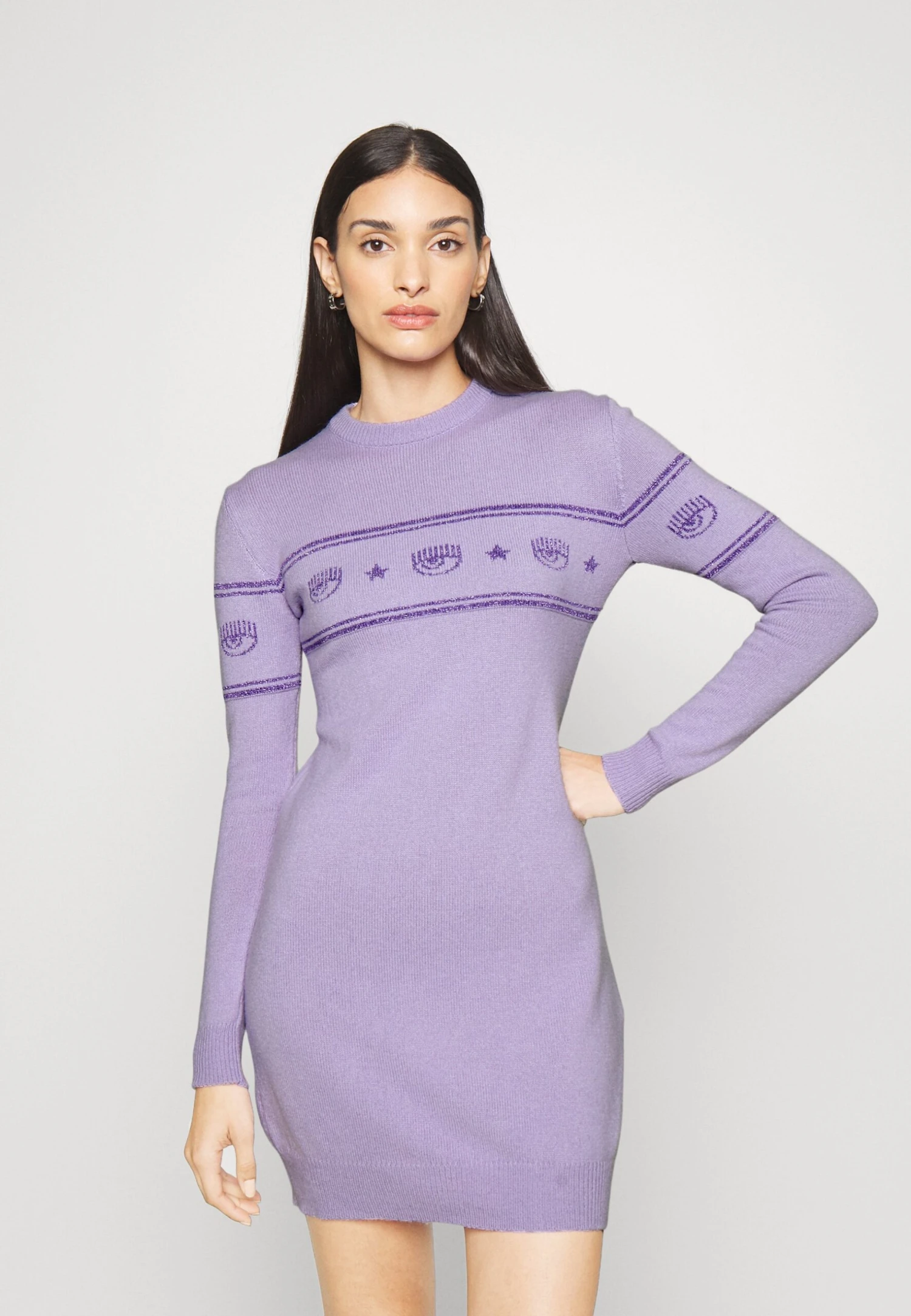 Chiara Ferragni Maxilogo Dress - Robe Pull - Purple 1 Chiara Ferragni Maxilogo Dress - Robe Pull - Purple