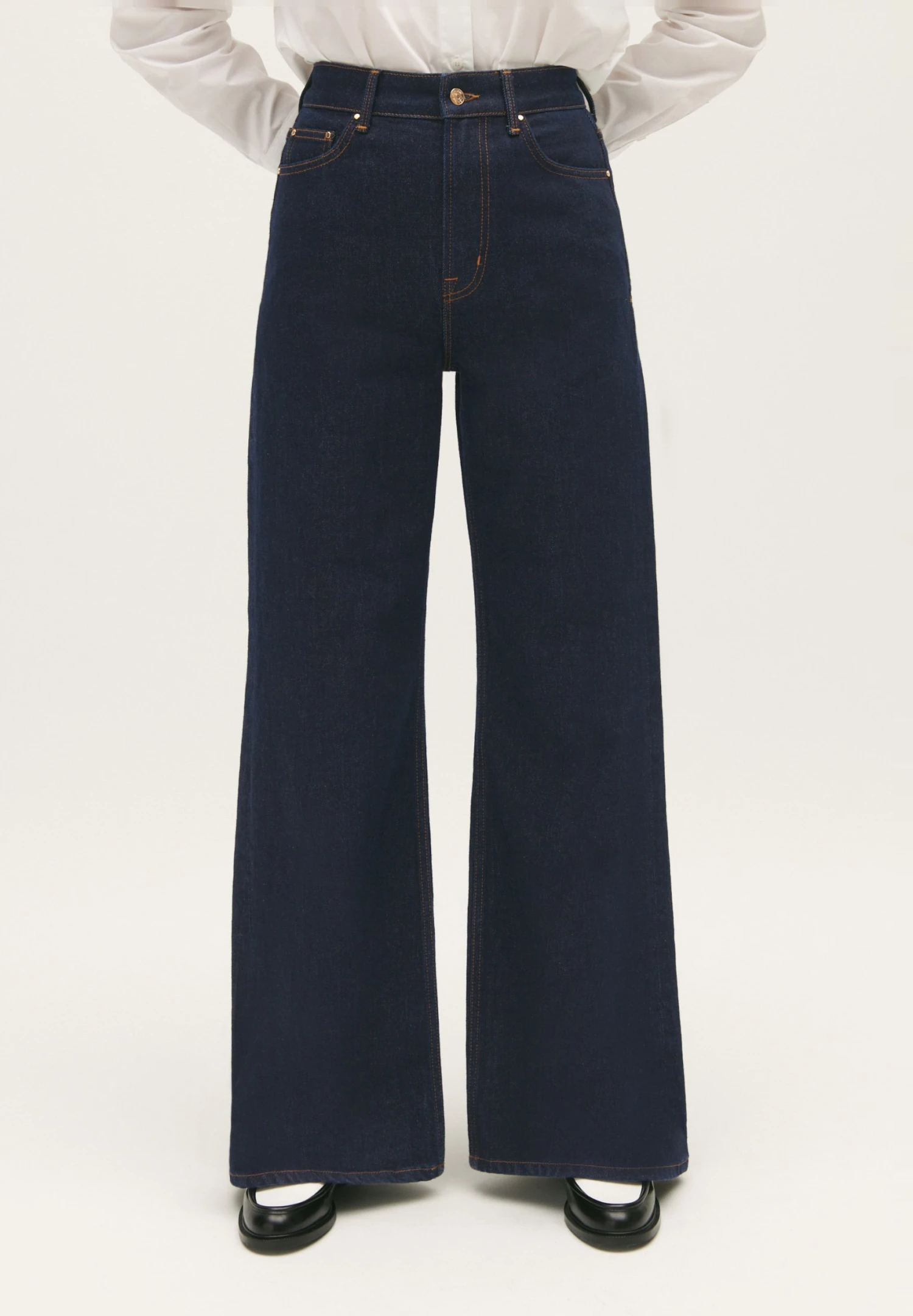 CLAUDIE PIERLOT Pandore - Jean Flare - Denim Brut 1 CLAUDIE PIERLOT Pandore - Jean Flare - Denim Brut