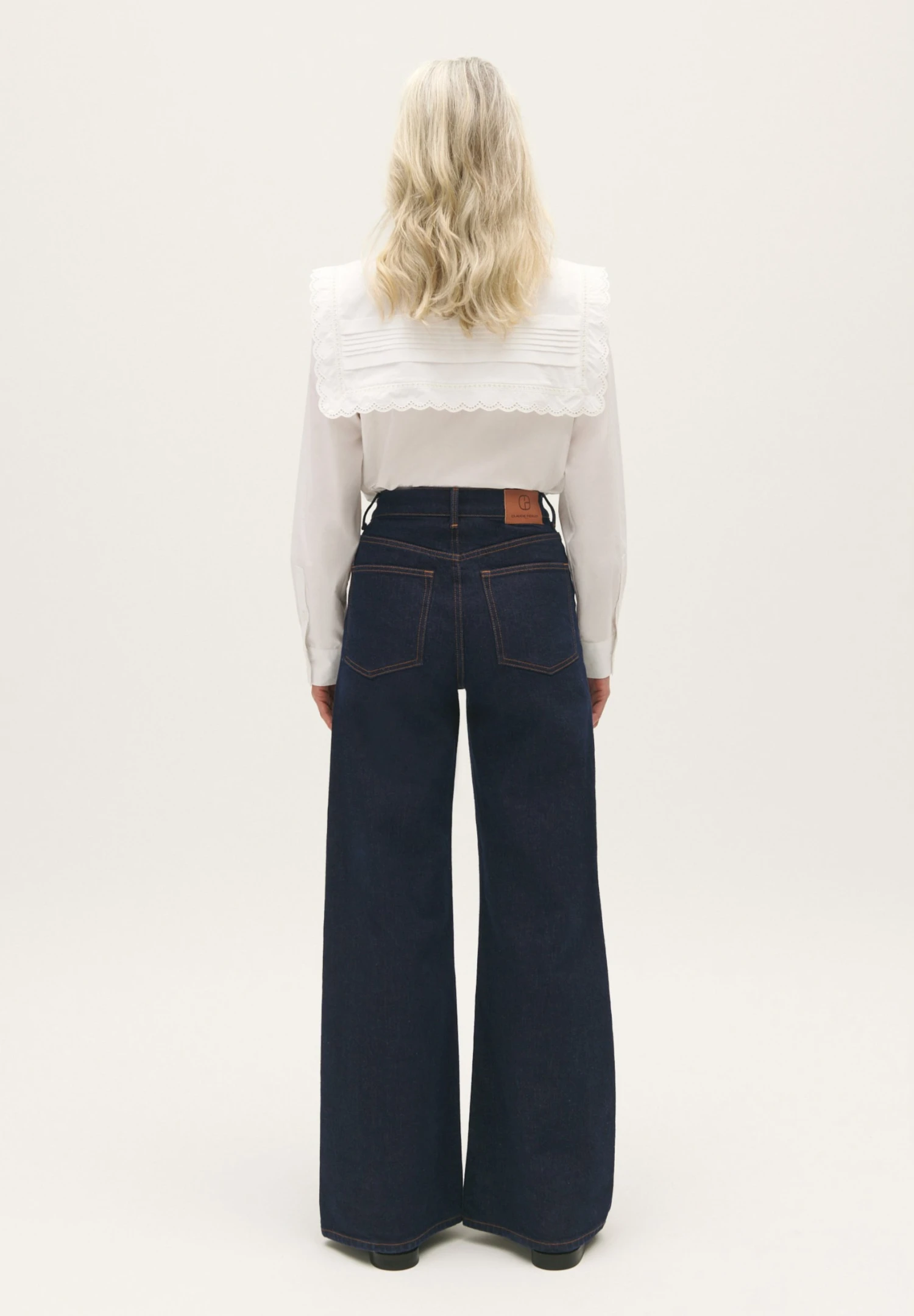 CLAUDIE PIERLOT Pandore - Jean Flare - Denim Brut 3 CLAUDIE PIERLOT Pandore - Jean Flare - Denim Brut – Image 3
