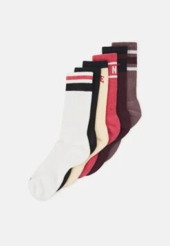 Nike Performance Everyday Plus Cush Crew Retro Unisex 6 Pack - Chaussettes De Sport - Plum Eclipse/Burgundy Crush/Adobe/Saile Vanilla/Black