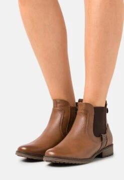 Mustang Boots À Talons - Cognac