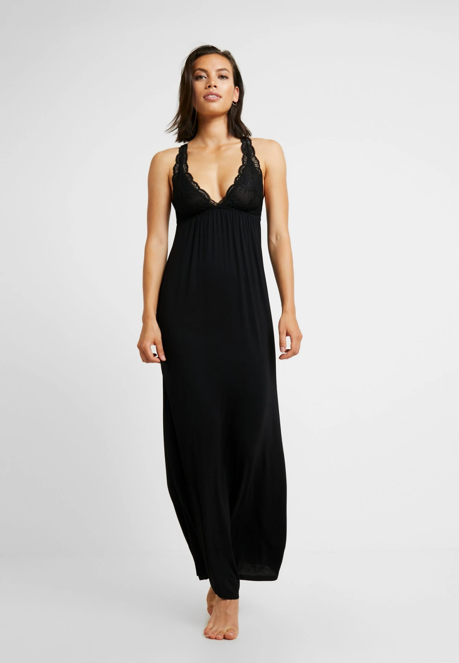 Anna Field Anna Long Viscose Dress - Chemise De Nuit / Nuisette - Black 1 Anna Field Anna Long Viscose Dress - Chemise De Nuit / Nuisette - Black