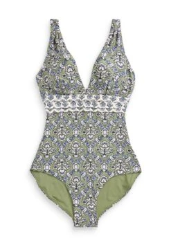 Next Tan Spot Plunge - Maillot De Bain - Green Woodblock -Magasin De Vêtements De Mode Pour Femmes 9636db04a1bc47828d8f43c64879bd7a