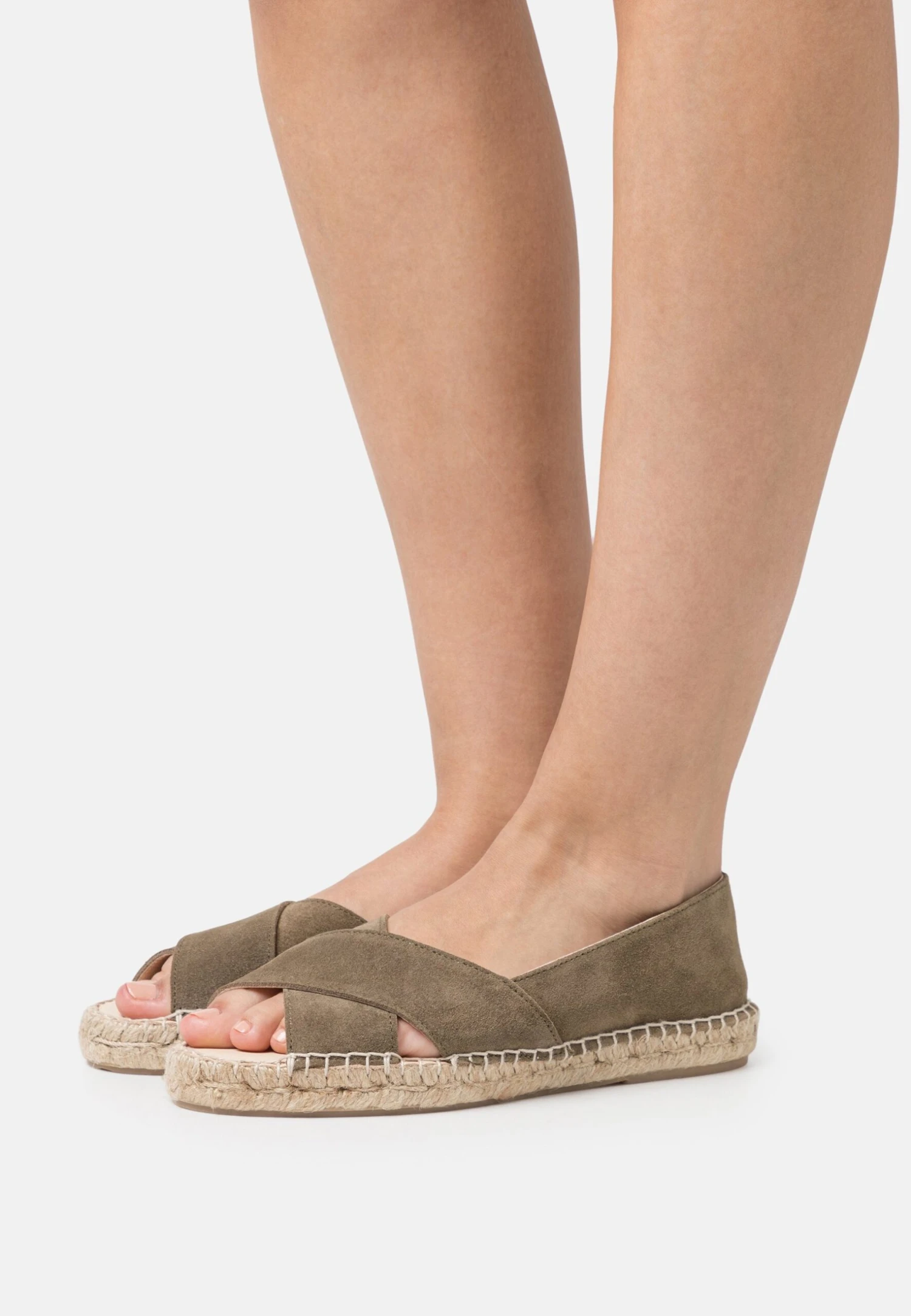 Anna Field Leather - Ballerines À Bout Ouvert - Khaki 1 Anna Field Leather - Ballerines À Bout Ouvert - Khaki