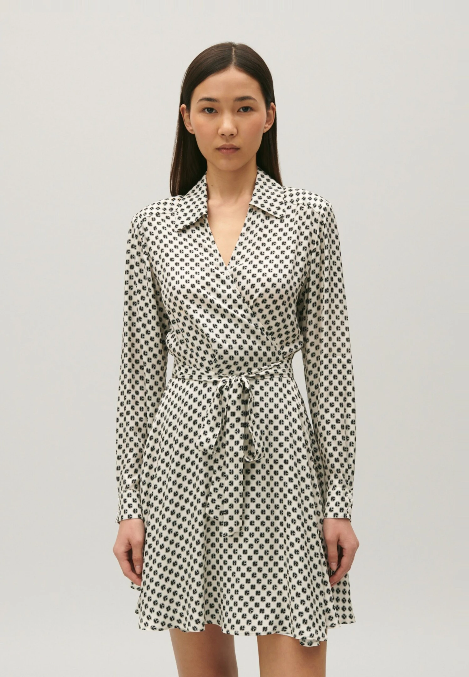 CLAUDIE PIERLOT Rixiemonogramme - Robe Chemise - Print Clair 1 CLAUDIE PIERLOT Rixiemonogramme - Robe Chemise - Print Clair