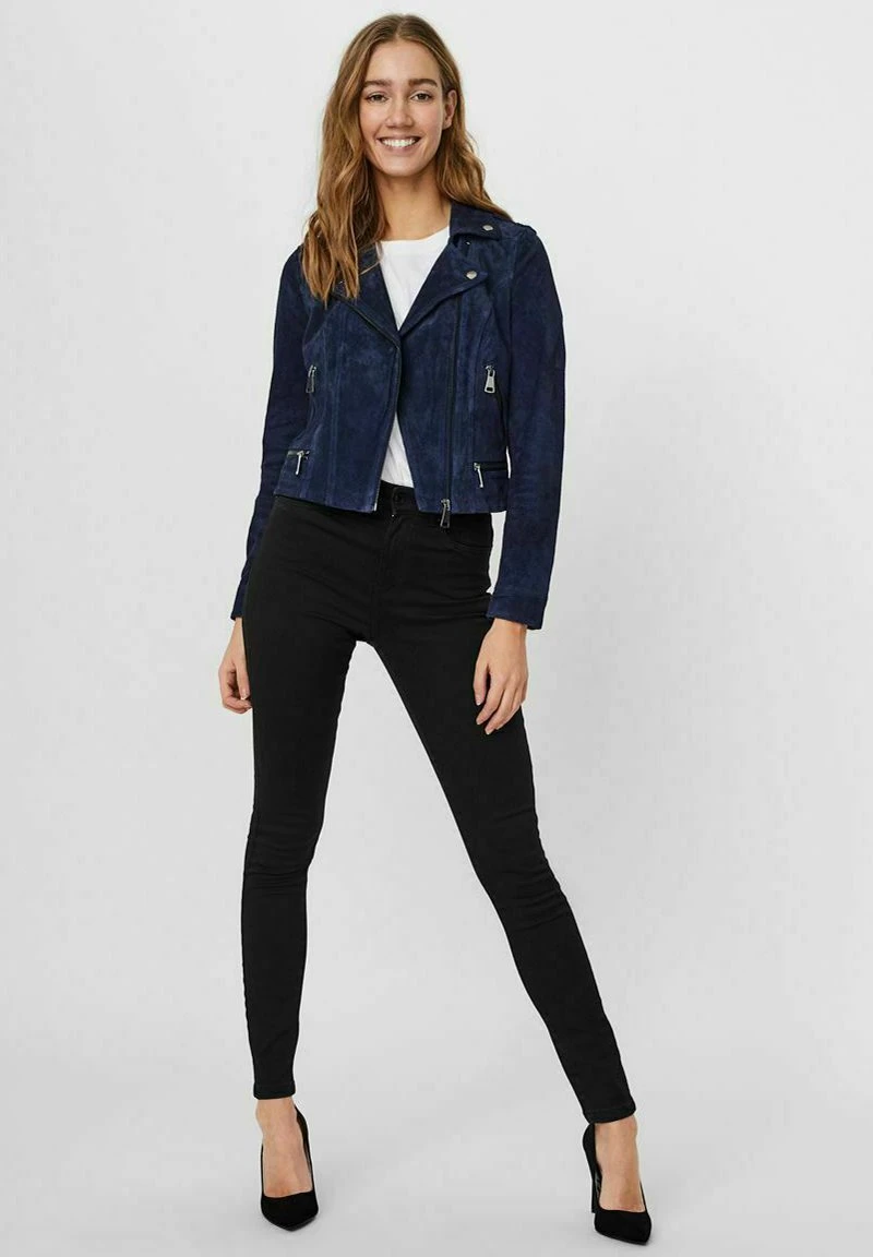 Vero Moda Veste En Cuir - Navy Blazer 2 Vero Moda Veste En Cuir - Navy Blazer – Image 2